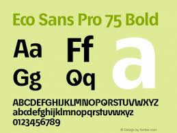 Пример шрифта Eco Sans Pro #1